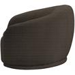 Bowery Hill Contemporary Rich Brown Boucle Durable Fabric Chair