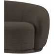Bowery Hill Contemporary Rich Brown Boucle Durable Fabric Chair