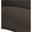 Bowery Hill Contemporary Rich Brown Boucle Durable Fabric Chair