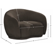 Bowery Hill Contemporary Rich Brown Boucle Durable Fabric Chair
