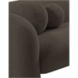 Bowery Hill Contemporary Rich Brown Boucle Durable Fabric Chair