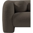 Bowery Hill Contemporary Rich Brown Boucle Durable Fabric Chair