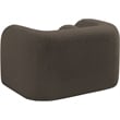 Bowery Hill Contemporary Rich Brown Boucle Durable Fabric Chair