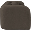 Bowery Hill Contemporary Rich Brown Boucle Durable Fabric Sofa