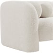 Bowery Hill Contemporary Rich Cream Boucle Durable Fabric Chair