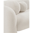 Bowery Hill Contemporary Rich Cream Boucle Durable Fabric Chair