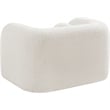 Bowery Hill Contemporary Rich Cream Boucle Durable Fabric Chair
