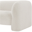 Bowery Hill Contemporary Rich Cream Boucle Durable Fabric Chair
