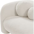 Bowery Hill Contemporary Rich Cream Boucle Durable Fabric Chair