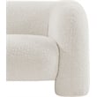 Bowery Hill Contemporary Rich Cream Boucle Durable Fabric Chair