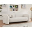 Bowery Hill Contemporary Rich Cream Boucle Durable Fabric Sofa