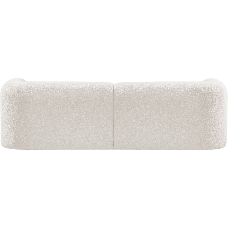 Bowery Hill Contemporary Rich Cream Boucle Durable Fabric Sofa