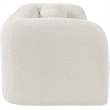 Bowery Hill Contemporary Rich Cream Boucle Durable Fabric Sofa