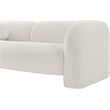 Bowery Hill Contemporary Rich Cream Boucle Durable Fabric Sofa