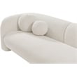 Bowery Hill Contemporary Rich Cream Boucle Durable Fabric Sofa