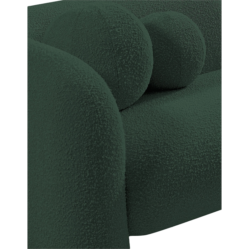 Bowery Hill Contemporary Rich Green Boucle Durable Fabric Chair