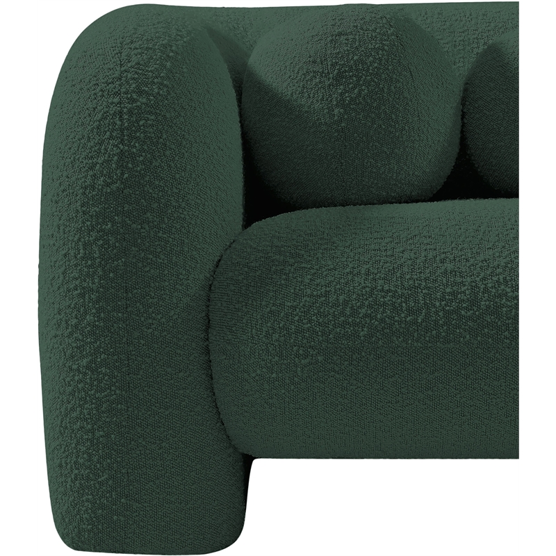Bowery Hill Contemporary Rich Green Boucle Durable Fabric Chair