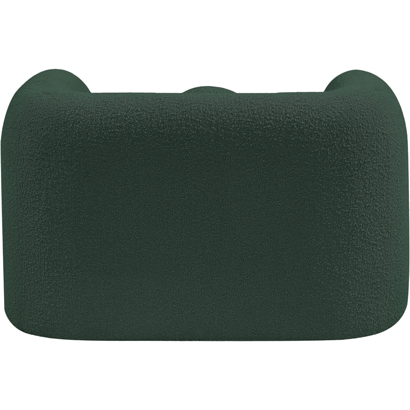 Bowery Hill Contemporary Rich Green Boucle Durable Fabric Chair