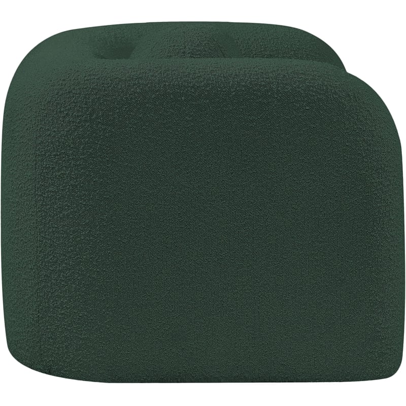 Bowery Hill Contemporary Rich Green Boucle Durable Fabric Chair