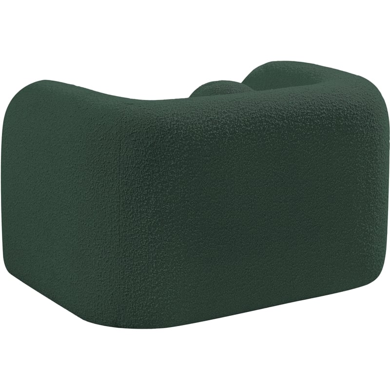 Bowery Hill Contemporary Rich Green Boucle Durable Fabric Chair