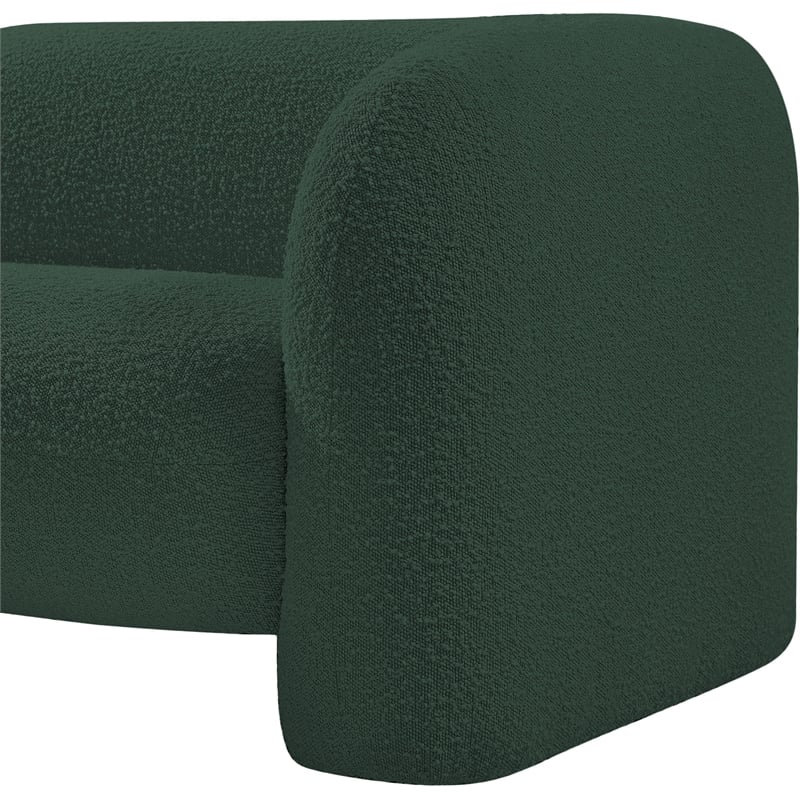 Bowery Hill Contemporary Rich Green Boucle Durable Fabric Chair