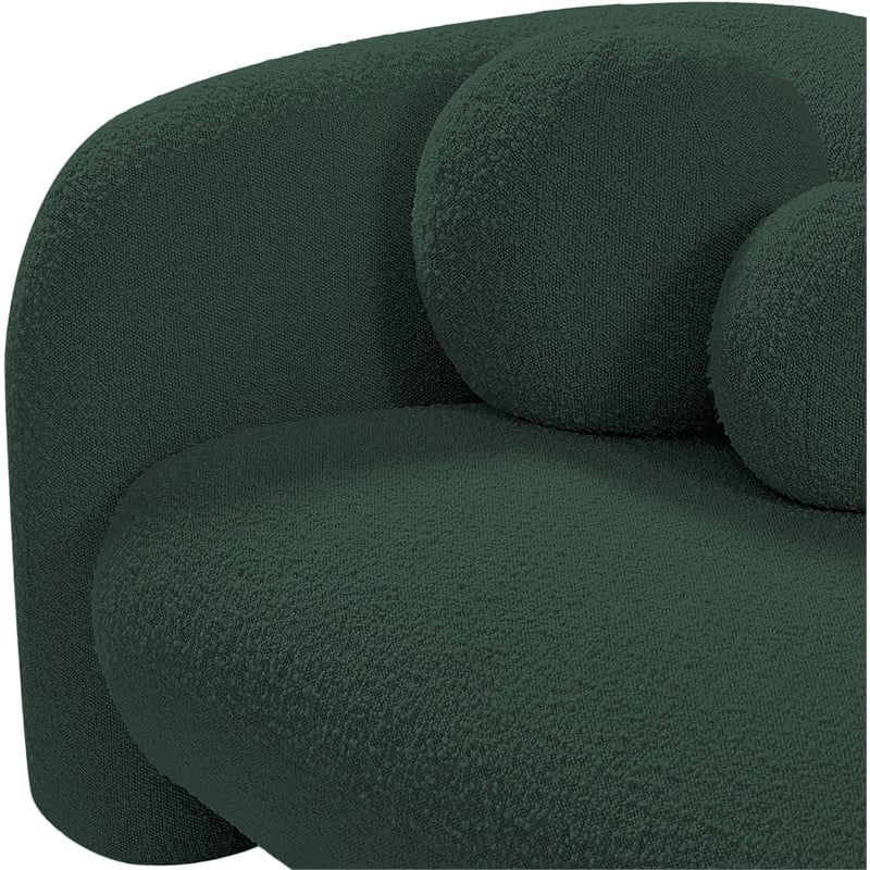 Bowery Hill Contemporary Rich Green Boucle Durable Fabric Chair