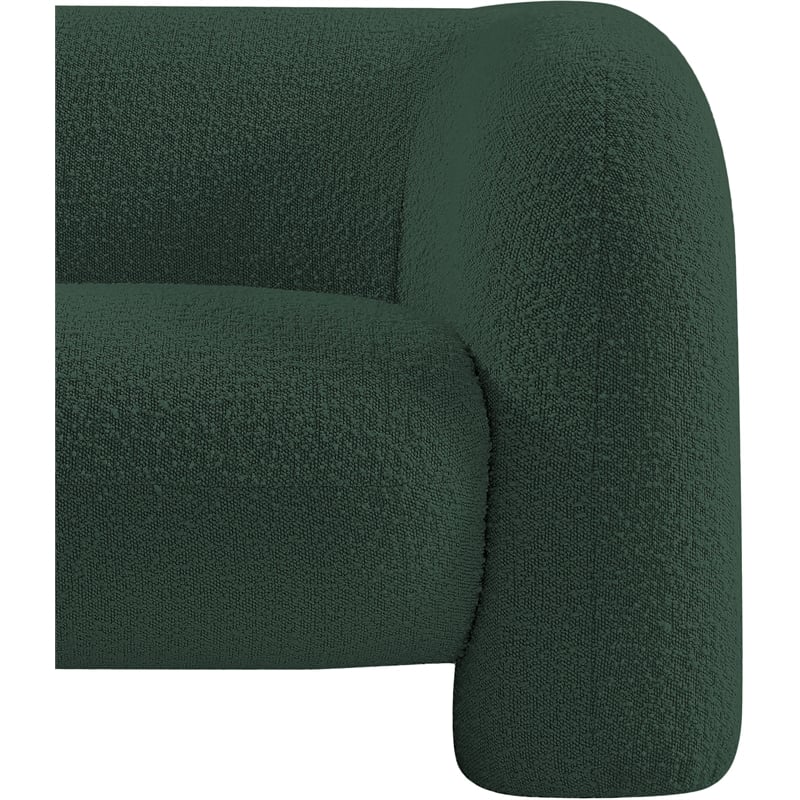 Bowery Hill Contemporary Rich Green Boucle Durable Fabric Chair
