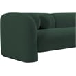 Bowery Hill Contemporary Rich Green Boucle Durable Fabric Sofa