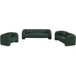 Bowery Hill Contemporary Rich Green Boucle Durable Fabric Sofa