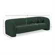 Bowery Hill Contemporary Rich Green Boucle Durable Fabric Sofa