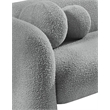 Bowery Hill Contemporary Rich Grey Boucle Durable Fabric Chair