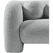 Bowery Hill Contemporary Rich Grey Boucle Durable Fabric Chair