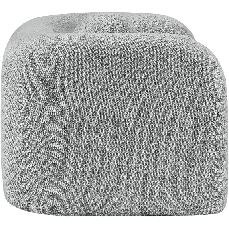 Bowery Hill Contemporary Rich Grey Boucle Durable Fabric Chair