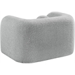 Bowery Hill Contemporary Rich Grey Boucle Durable Fabric Chair