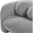 Bowery Hill Contemporary Rich Grey Boucle Durable Fabric Chair