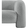 Bowery Hill Contemporary Rich Grey Boucle Durable Fabric Chair