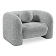 Bowery Hill Contemporary Rich Grey Boucle Durable Fabric Chair