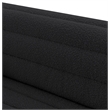 Bowery Hill Contemporary Deep Channel Tufted Rich Black Boucle Fabric Chair