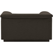 Bowery Hill Contemporary Deep Channel Tufted Rich Brown Boucle Fabric Chair