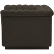 Bowery Hill Contemporary Deep Channel Tufted Rich Brown Boucle Fabric Chair