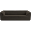 Bowery Hill Contemporary Deep Channel Tufted Rich Brown Boucle Fabric Sofa