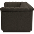 Bowery Hill Contemporary Deep Channel Tufted Rich Brown Boucle Fabric Sofa