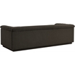 Bowery Hill Contemporary Deep Channel Tufted Rich Brown Boucle Fabric Sofa