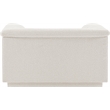 Bowery Hill Contemporary Deep Channel Tufted Rich Cream Boucle Fabric Chair