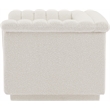 Bowery Hill Contemporary Deep Channel Tufted Rich Cream Boucle Fabric Chair