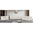 Bowery Hill Contemporary Deep Channel Tufted Rich Cream Boucle Fabric Sofa
