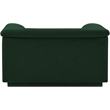 Bowery Hill Contemporary Deep Channel Tufted Rich Green Boucle Fabric Chair