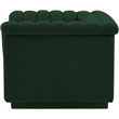 Bowery Hill Contemporary Deep Channel Tufted Rich Green Boucle Fabric Chair