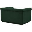 Bowery Hill Contemporary Deep Channel Tufted Rich Green Boucle Fabric Chair