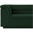 Bowery Hill Contemporary Deep Channel Tufted Rich Green Boucle Fabric Sofa